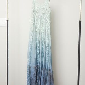 Blue ombre maxi dress